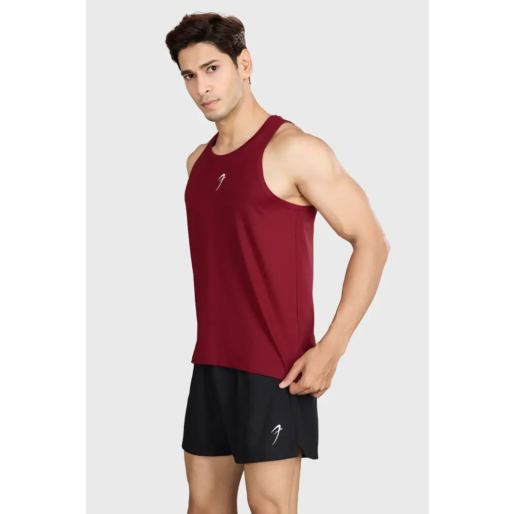 Pulse Running Tank Deep Red - Vest