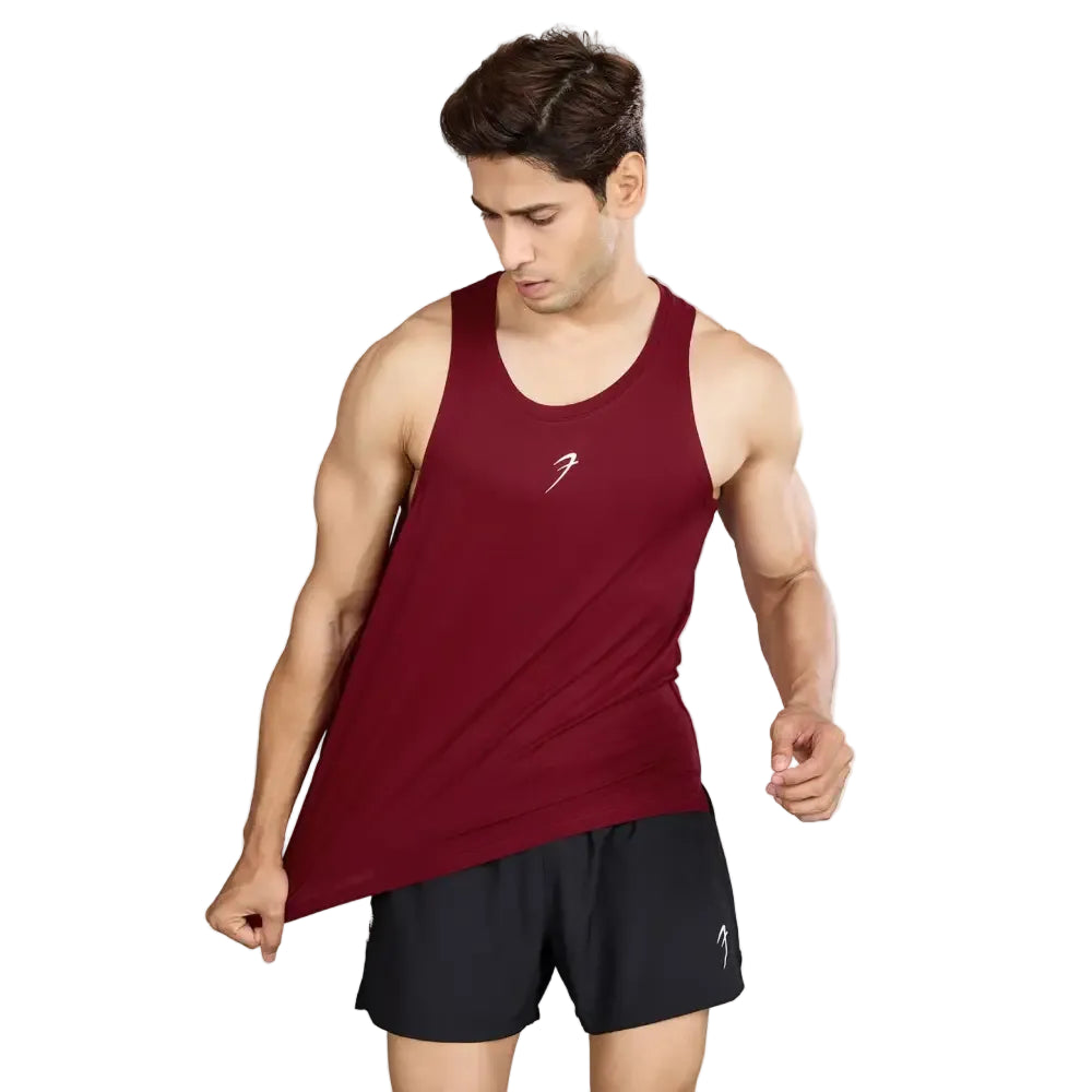 Pulse Running Tank Deep Red - Vest