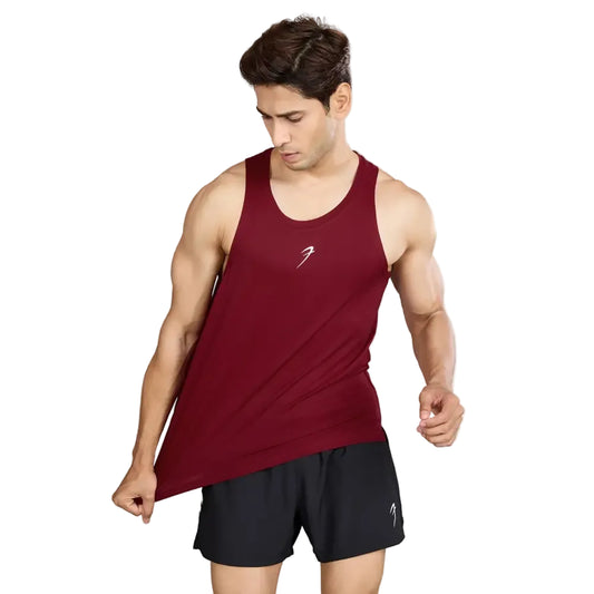 Pulse Running Tank Deep Red - Vest