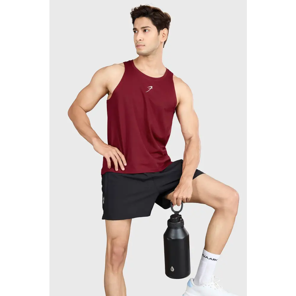 Pulse Running Tank Deep Red - Vest