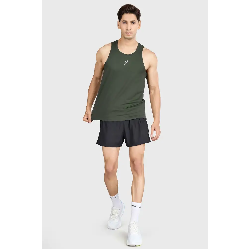 Pulse Running Tank Olive - Vest