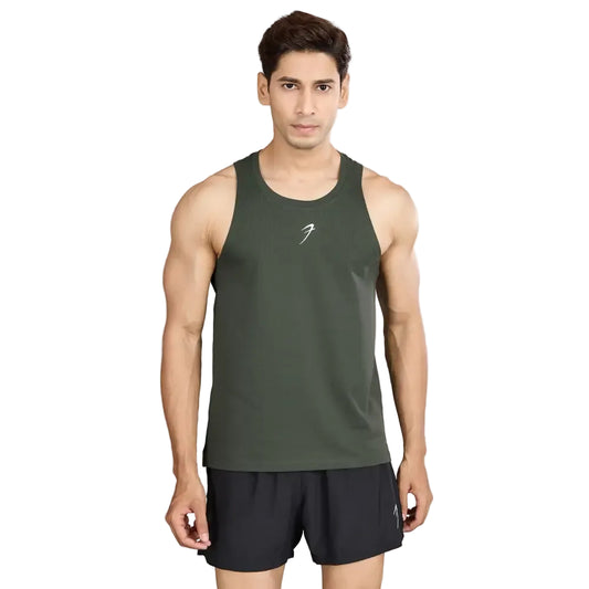 Pulse Running Tank Olive - Vest