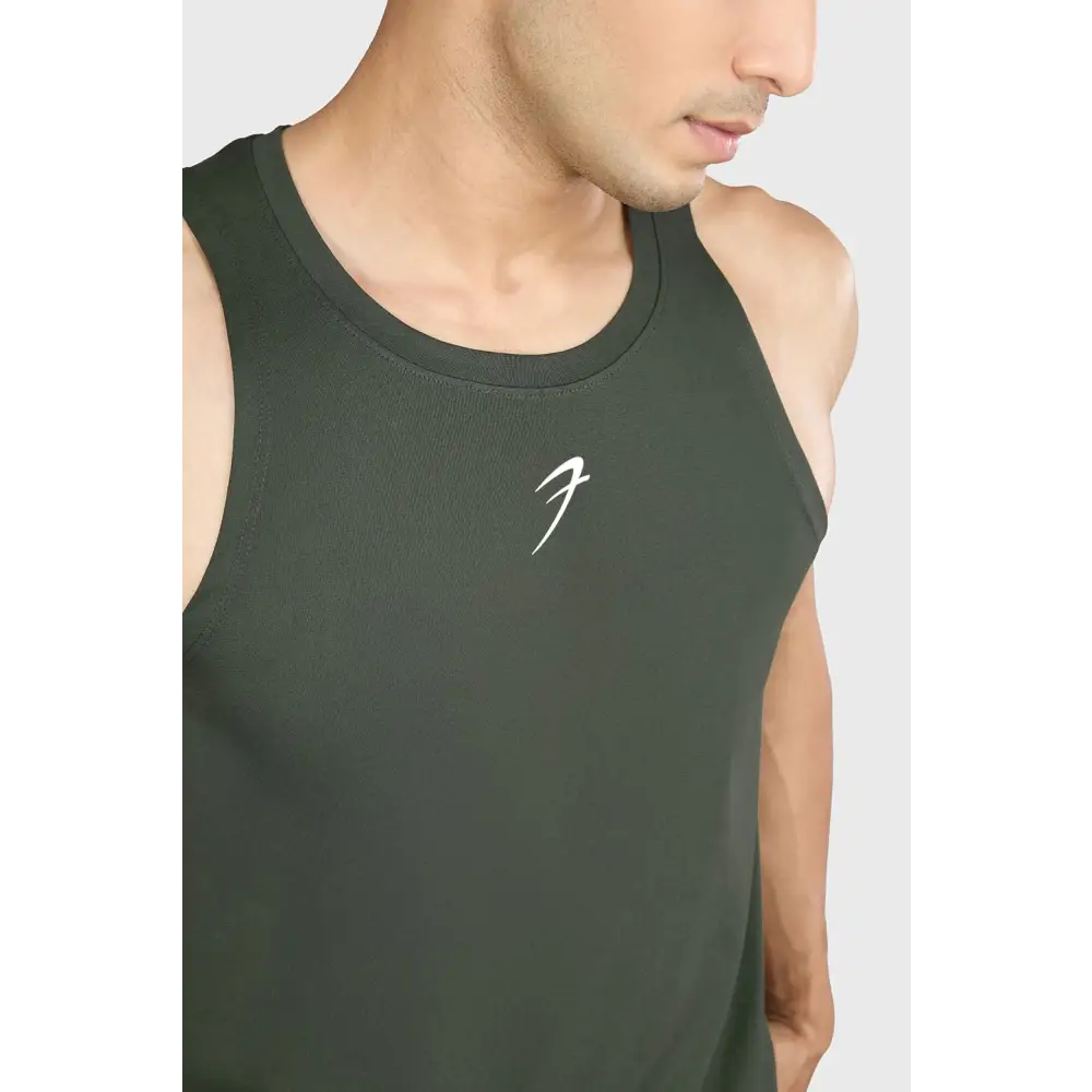Pulse Running Tank Olive - Vest