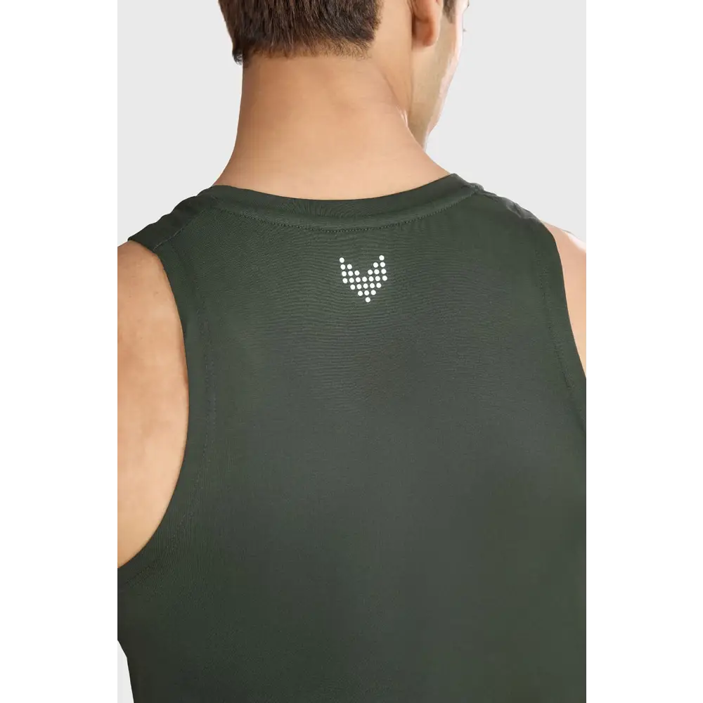 Pulse Running Tank Olive - Vest