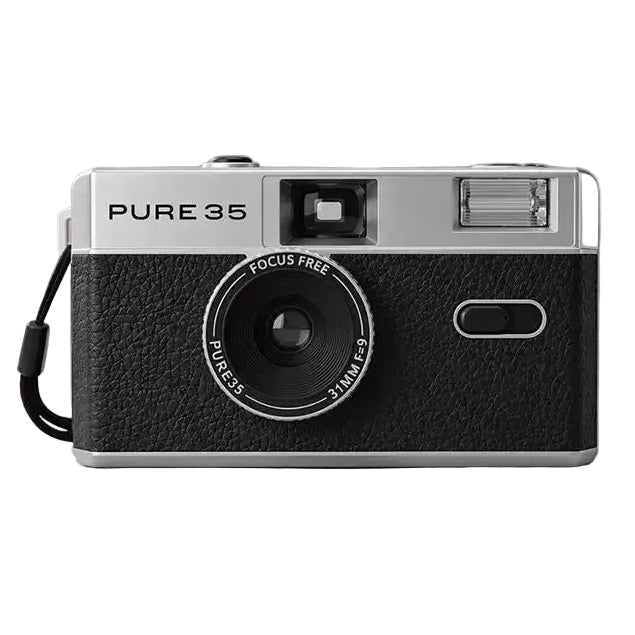 PURE35 Non-Disposable Retro Film Camera Manual With Flash Machine Replaceable Reusable Design - As Shown