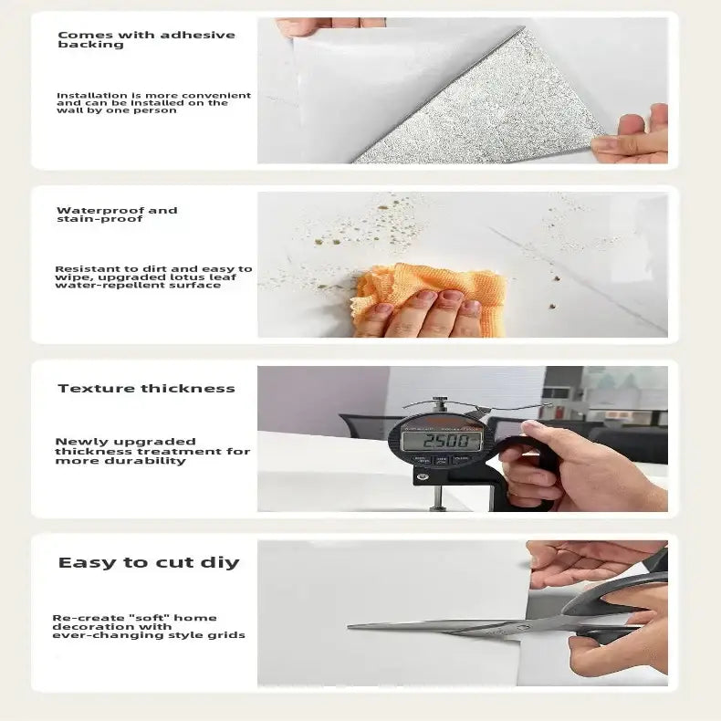 PVC Marble Wall & Floor Stickers – Self-Adhesive Waterproof - SS