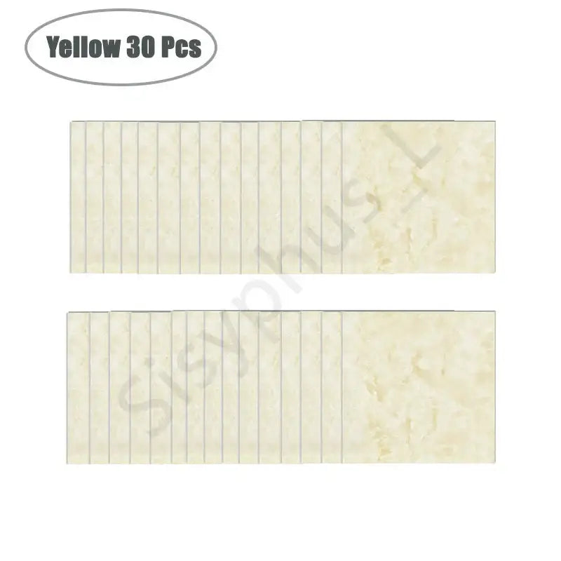 PVC Marble Wall & Floor Stickers – Self-Adhesive Waterproof - Yellow 30 Pcs - SS