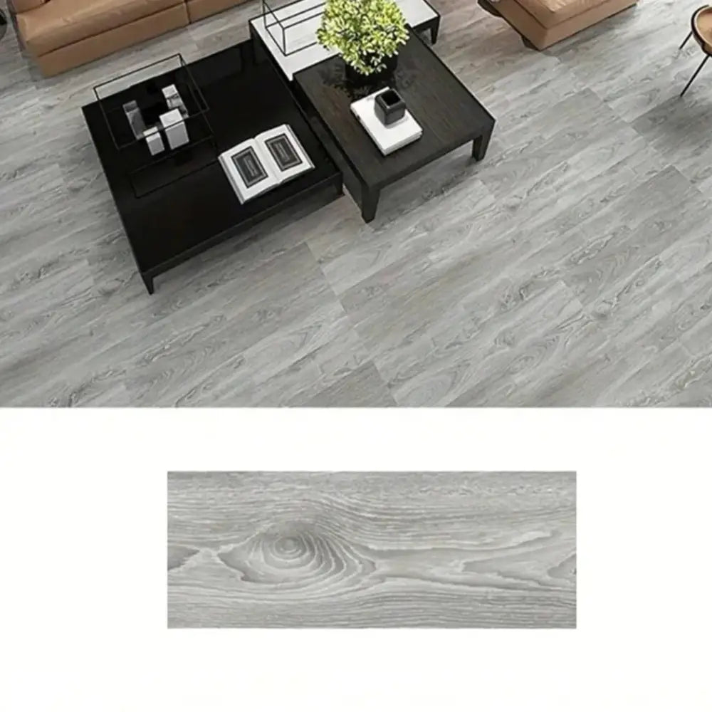 PVC Wood Grain Self-Adhesive Floor Tiles – 40x15cm (10Pcs) (available in 8 designs) - W-6061-4 - SS