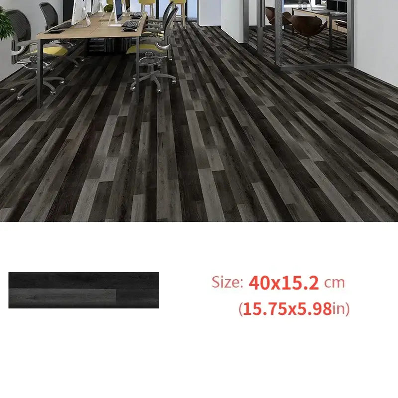 PVC Wood Grain Self-Adhesive Floor Tiles – 40x15cm (10Pcs) (available in 8 designs) - WB-6080-9 - SS