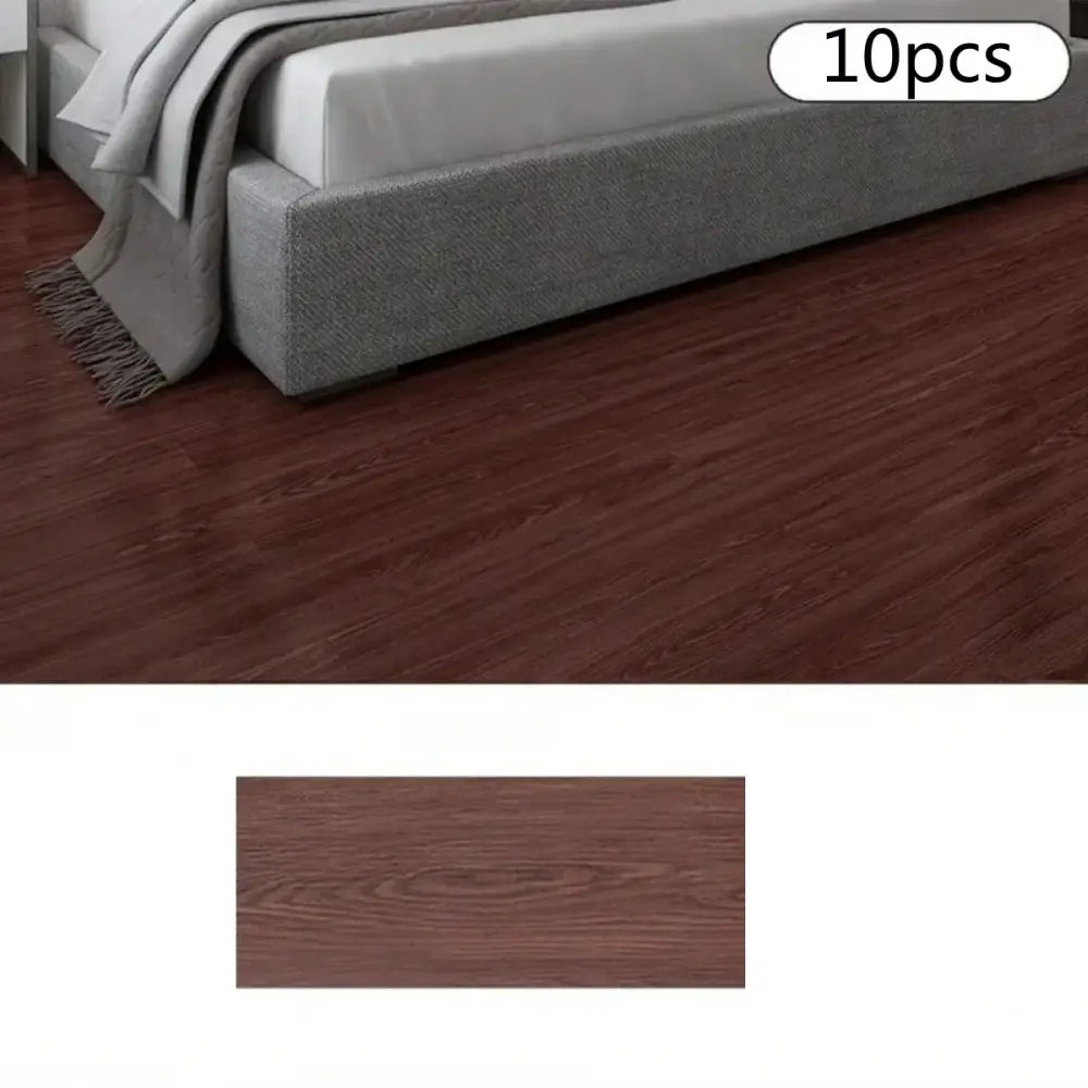 PVC Wood Grain Self-Adhesive Floor Tiles – 40x15cm (10Pcs) (available in 8 designs) - W-1090-9 - SS