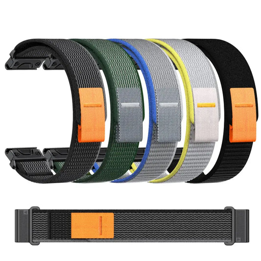 QuickFit Nylon Strap for the Garmin Instinct/Fenix Series (2 sizes & 6 colours available) - TWS
