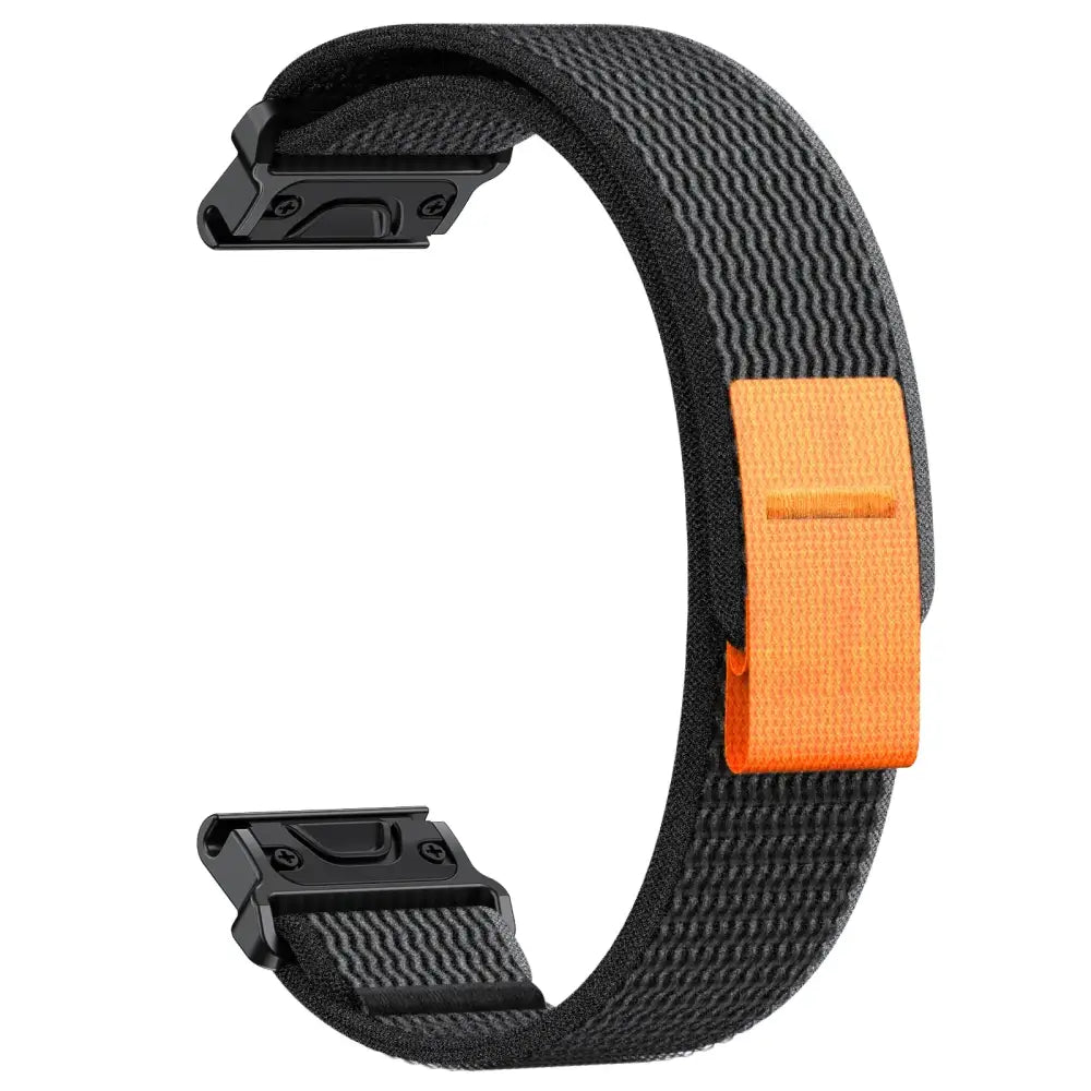 QuickFit Nylon Strap for the Garmin Instinct/Fenix Series (2 sizes & 6 colours available) - Dark Gray / 26mm - TWS