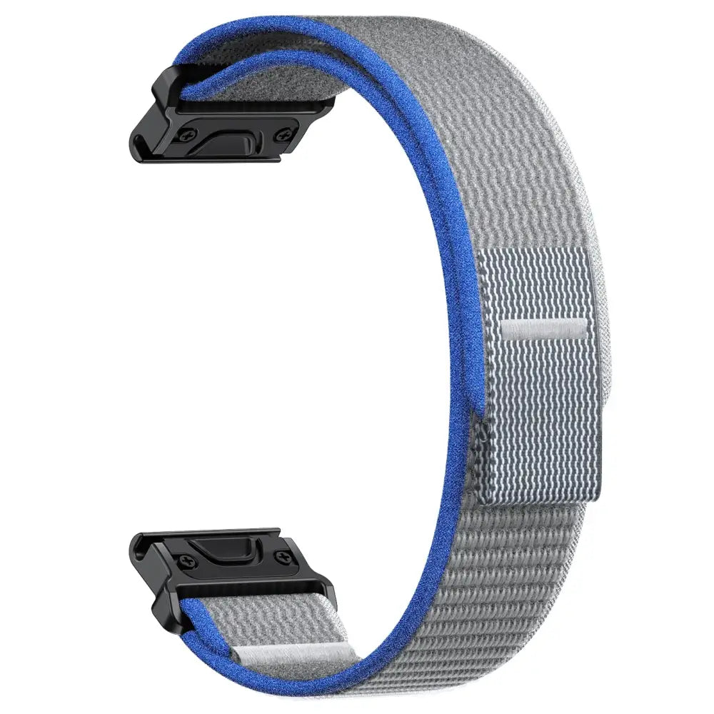 QuickFit Nylon Strap for the Garmin Instinct/Fenix Series (2 sizes & 6 colours available) - Blue Grey / 26mm - TWS