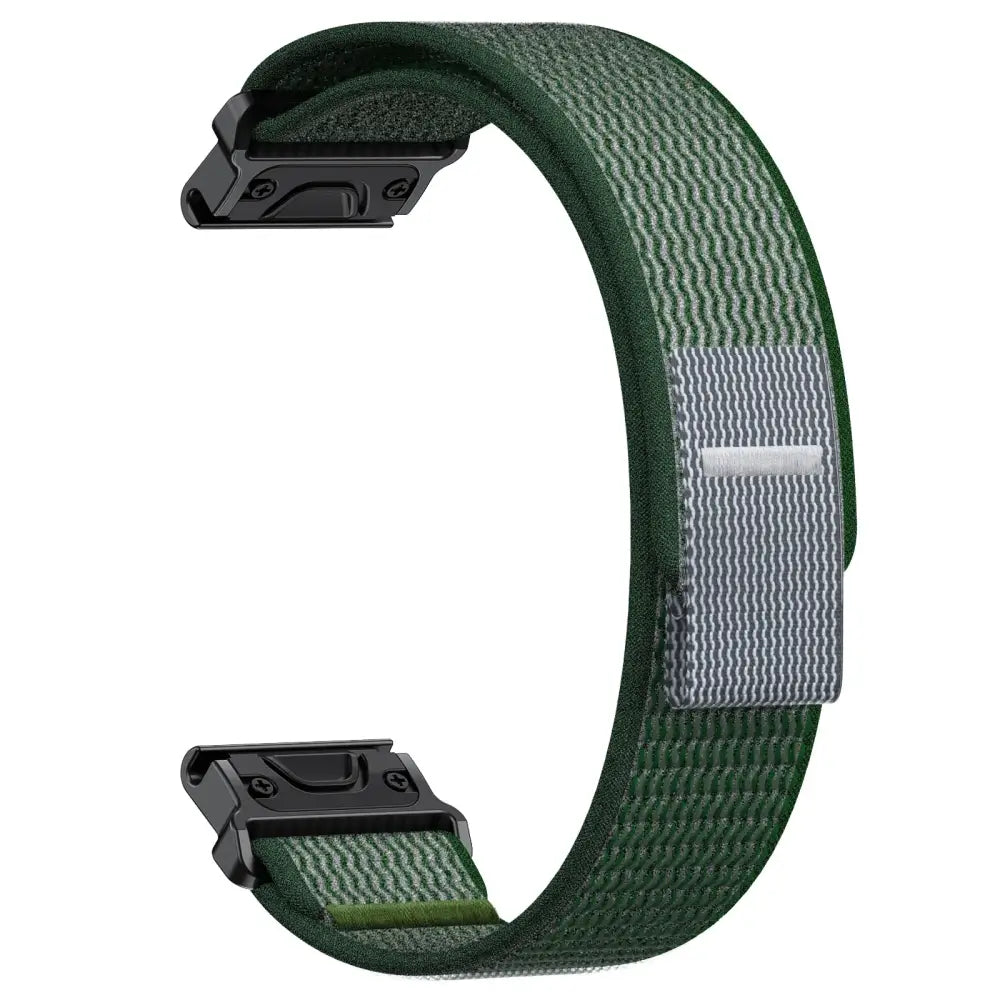 QuickFit Nylon Strap for the Garmin Instinct/Fenix Series (2 sizes & 6 colours available) - Army Green / 26mm - TWS