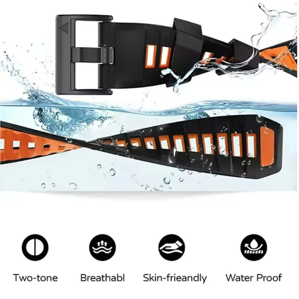 QuickFit Silicone Sports Strap for the Garmin (22mm/26mm) (wide compatibility & 22 colours) - TWS