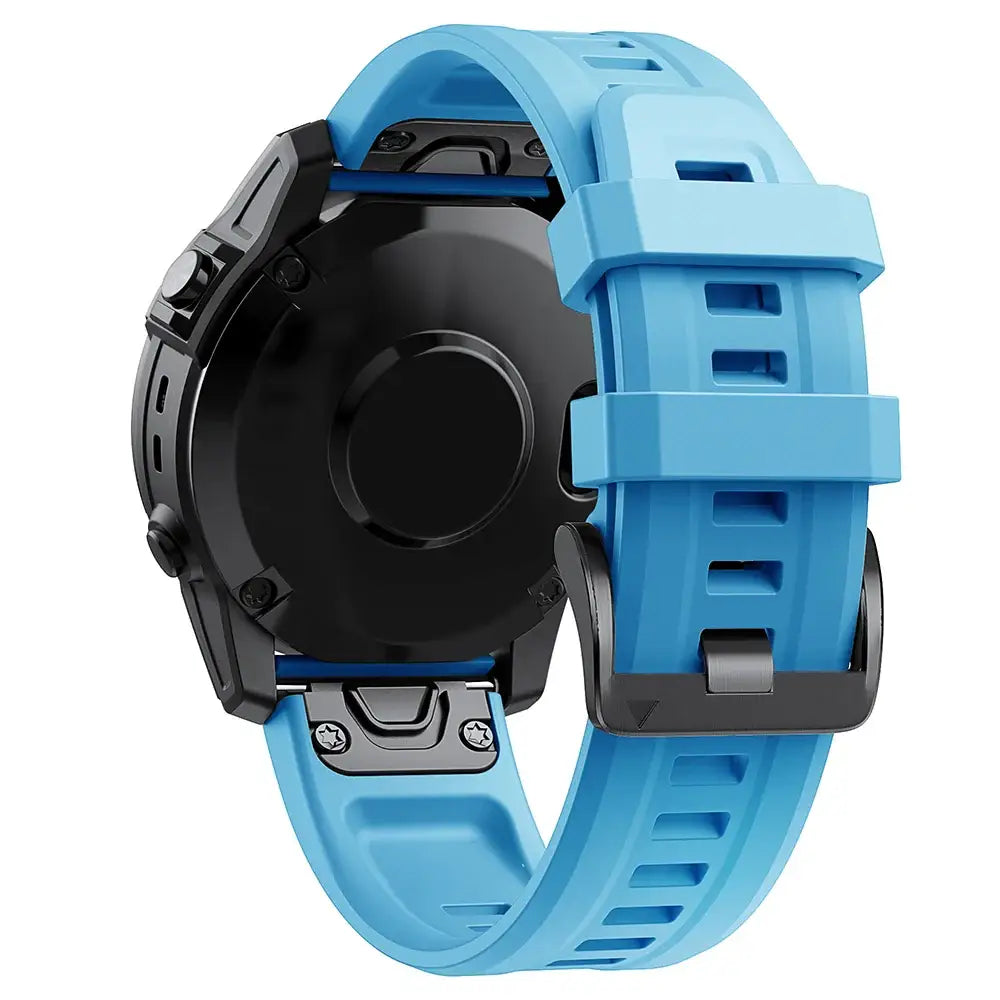 QuickFit Silicone Strap for the Garmin Approach S62 (available in 12 colours) - Blue / 22mm - Approach S62 - TWS
