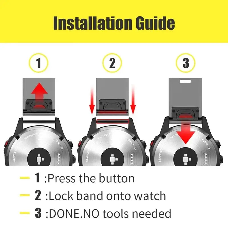 QuickFit Silicone Strap for the Garmin Approach S62 (available in 12 colours) - TWS