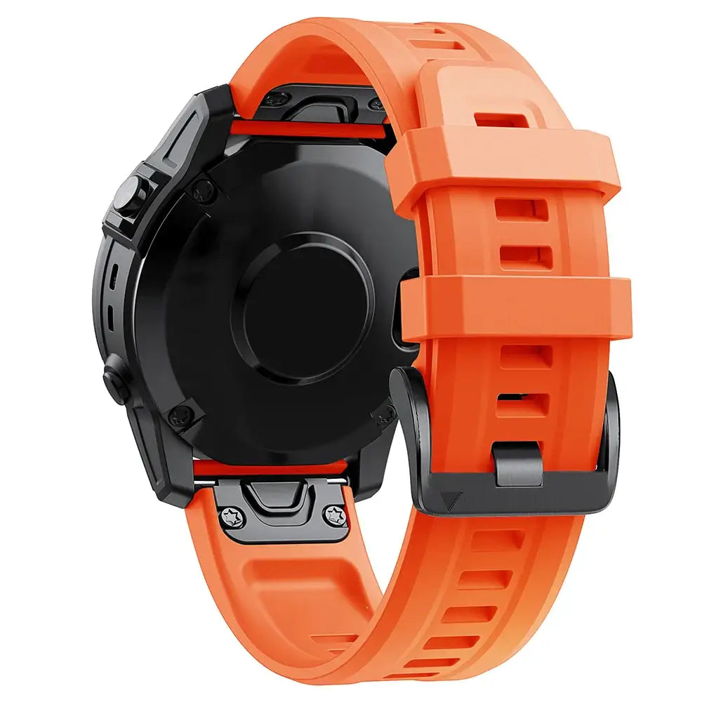 QuickFit Silicone Strap for the Garmin Approach S62 (available in 12 colours) - Orange / 22mm - Approach S62 - TWS