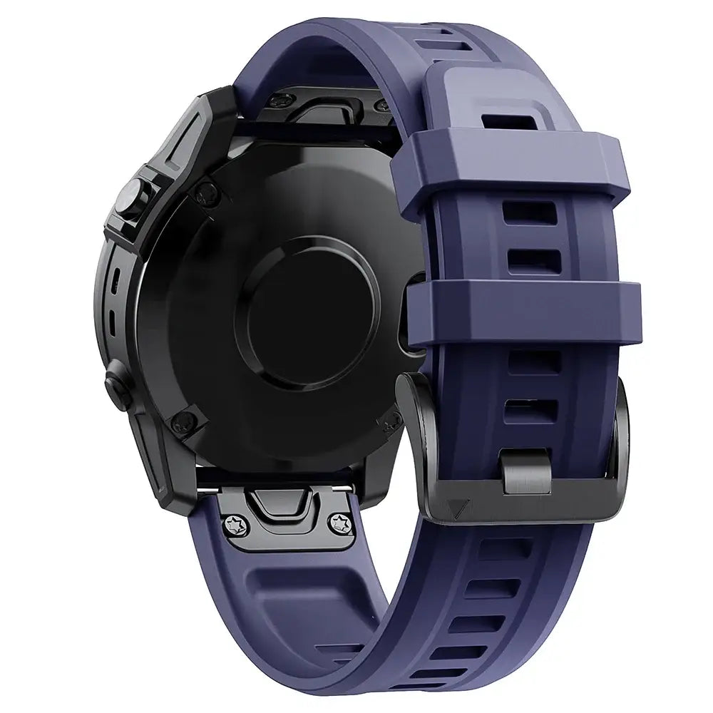 QuickFit Silicone Strap for the Garmin Approach S62 (available in 12 colours) - Dark Blue / 22mm - Approach S62 - TWS