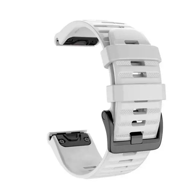 QuickFit Silicone Strap for the Garmin Descent MK1/MK2/MK2i Enduro/2 Tactix Delta (26mm) (10 colours available) - White