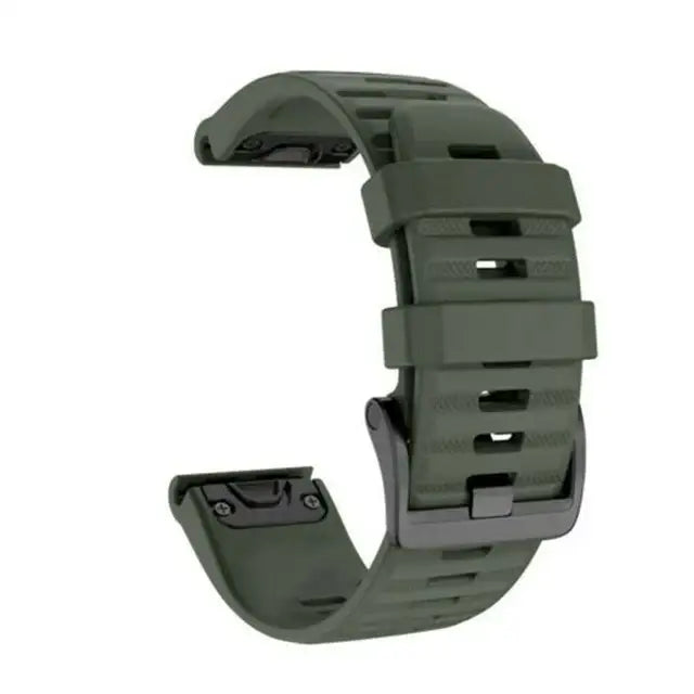 QuickFit Silicone Strap for the Garmin Descent MK1/MK2/MK2i Enduro/2 Tactix Delta (26mm) (10 colours available) - Army