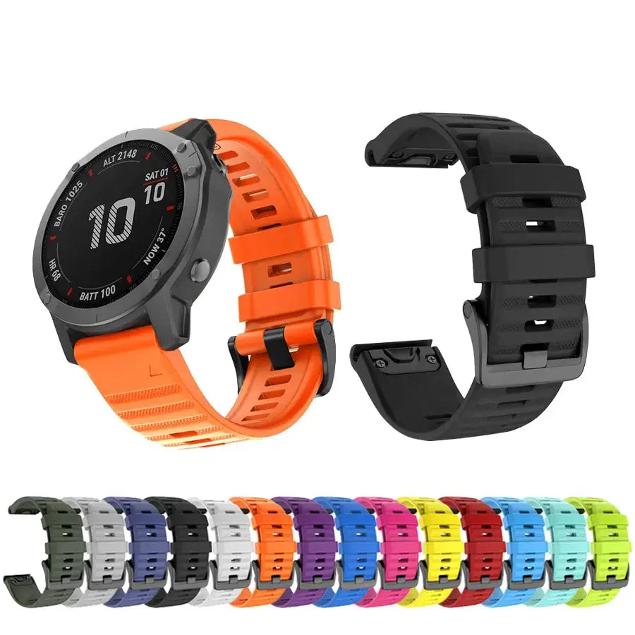 QuickFit Silicone Strap for the Garmin Descent MK1/MK2/MK2i Enduro/2 Tactix Delta (26mm) (10 colours available) - TWS