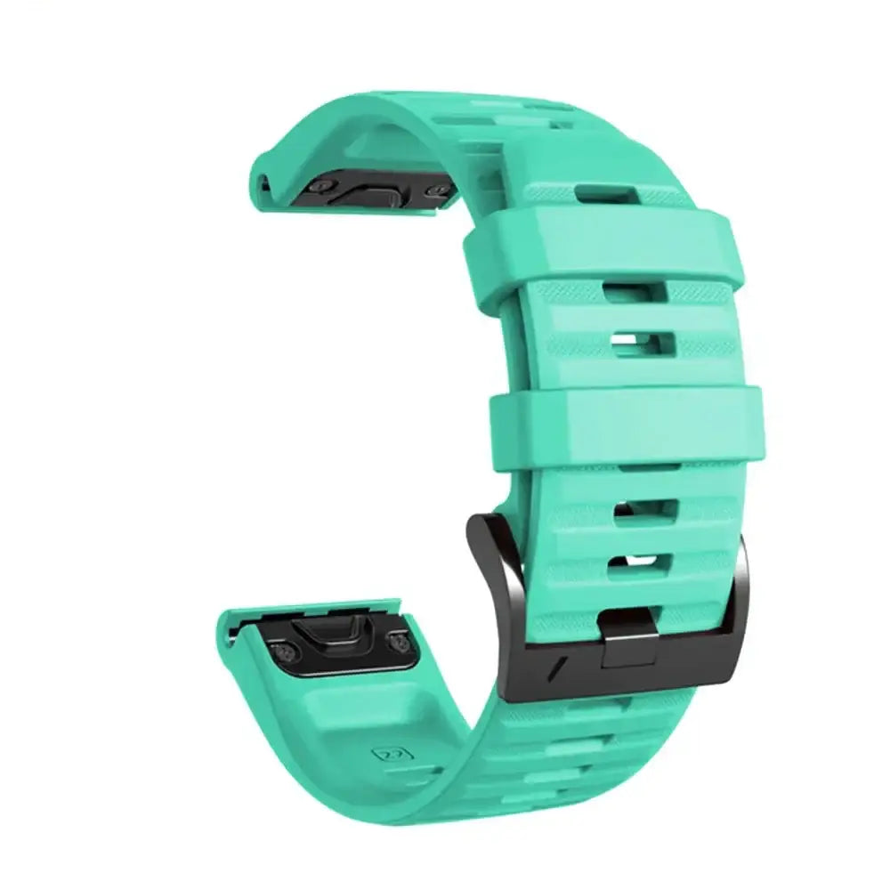 QuickFit Silicone Strap for the Garmin Flagship Models (2 sizes & 46 colours available) - Teal 2 / 26mm - TWS