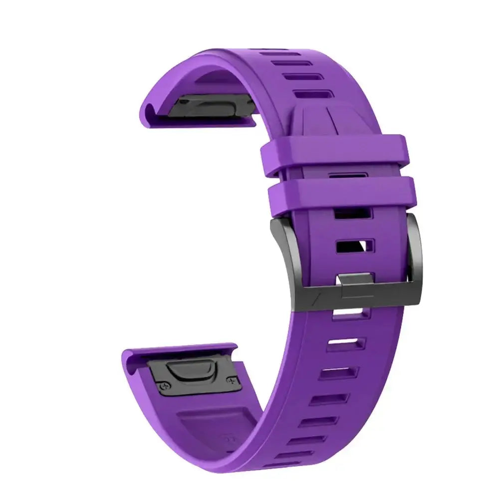 QuickFit Silicone Strap for the Garmin Flagship Models (2 sizes & 46 colours available) - Purple / 26mm - TWS