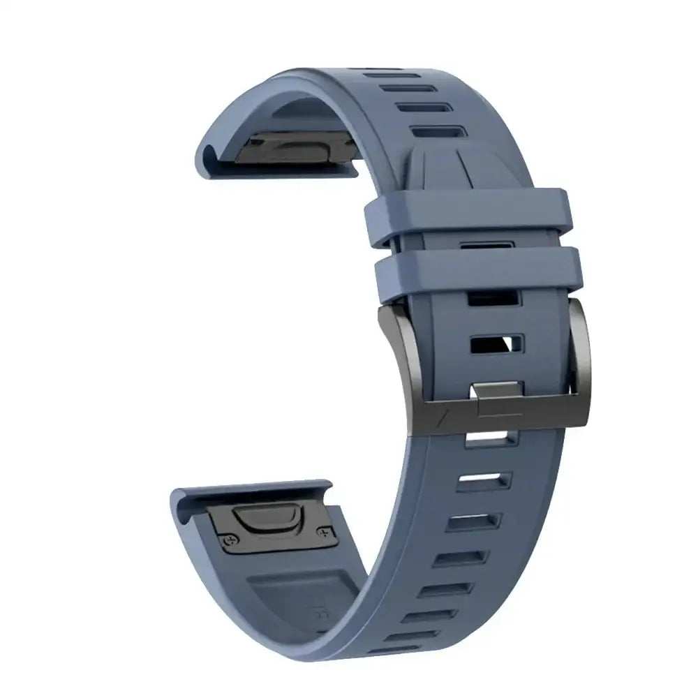 QuickFit Silicone Strap for the Garmin Flagship Models (2 sizes & 46 colours available) - Lake blue / 26mm - TWS