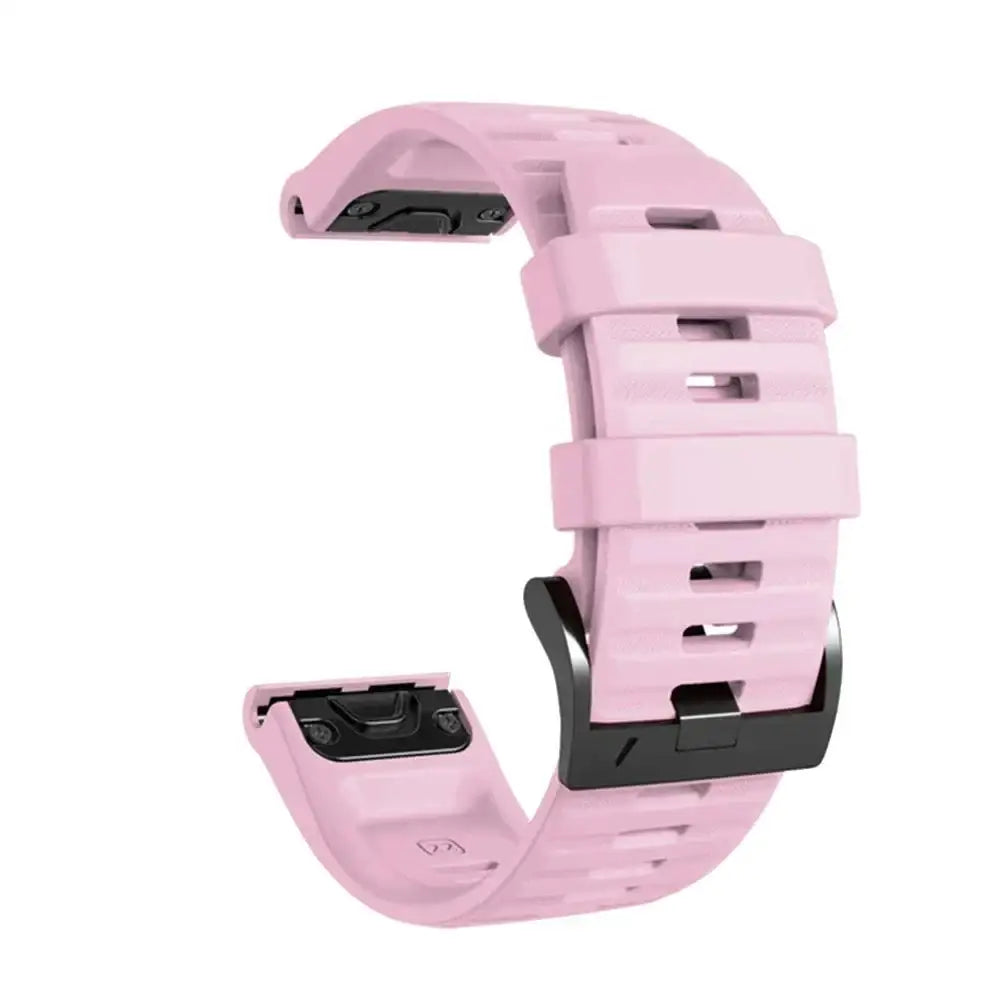 QuickFit Silicone Strap for the Garmin Flagship Models (2 sizes & 46 colours available) - Pink 2 / 26mm - TWS