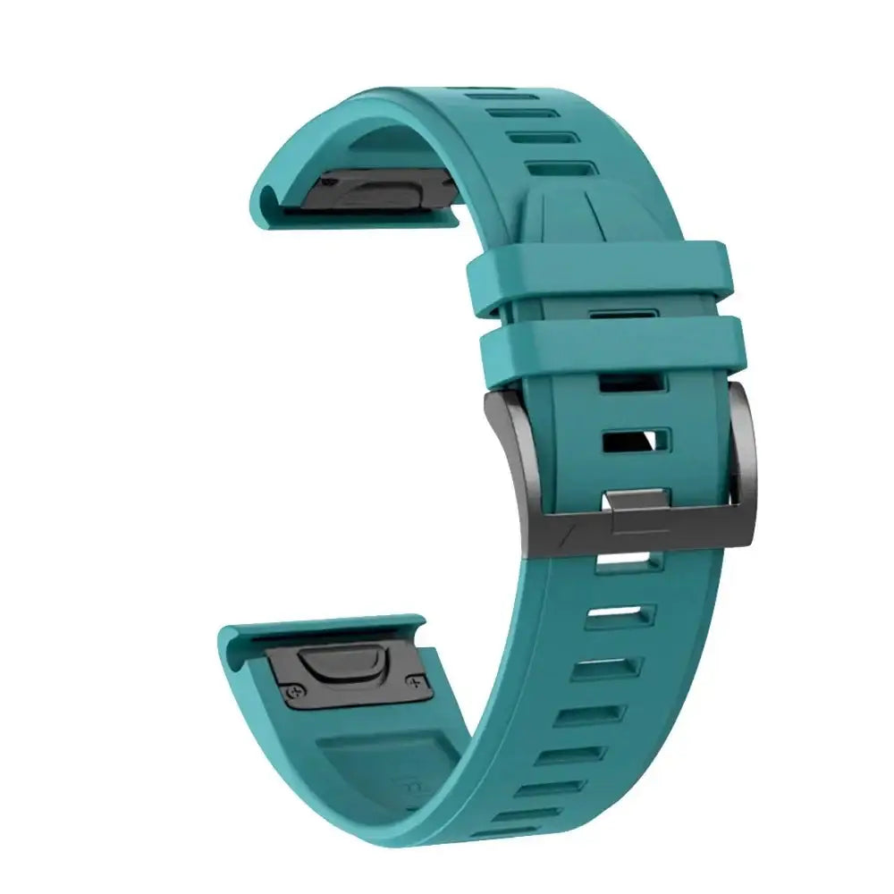 QuickFit Silicone Strap for the Garmin Flagship Models (2 sizes & 46 colours available) - Light Blue / 26mm - TWS