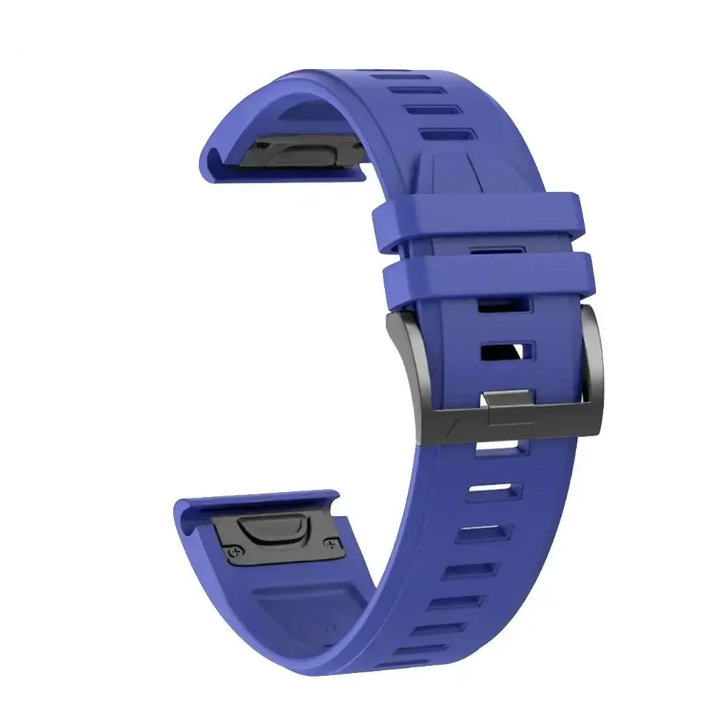 QuickFit Silicone Strap for the Garmin Flagship Models (2 sizes & 46 colours available) - Blue / 26mm - TWS