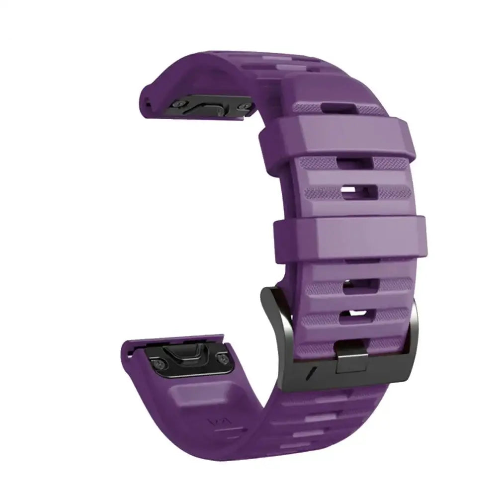QuickFit Silicone Strap for the Garmin Flagship Models (2 sizes & 46 colours available) - Purple 2 / 26mm - TWS