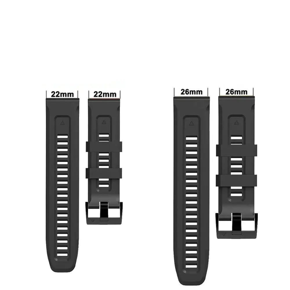 QuickFit Silicone Strap for the Garmin Flagship Models (2 sizes & 46 colours available) - TWS