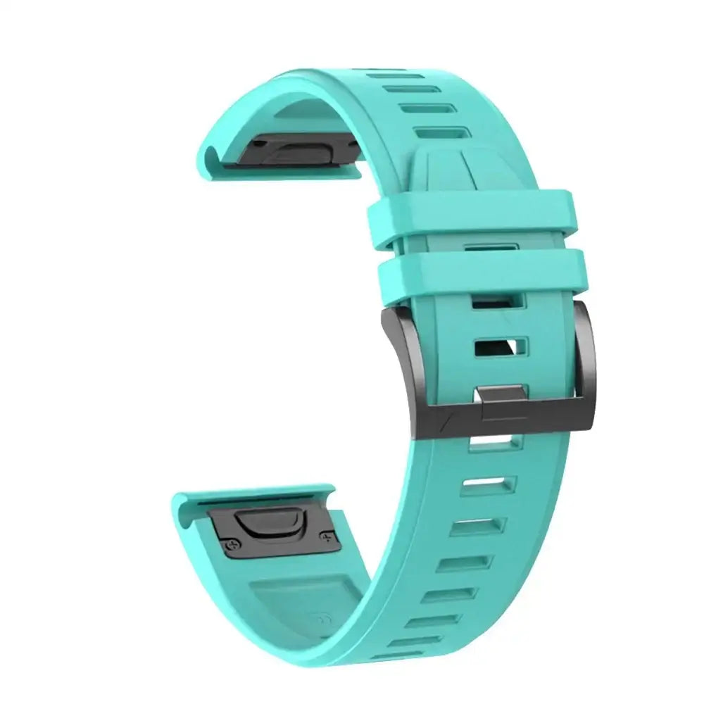 QuickFit Silicone Strap for the Garmin Flagship Models (2 sizes & 46 colours available) - Teal / 26mm - TWS