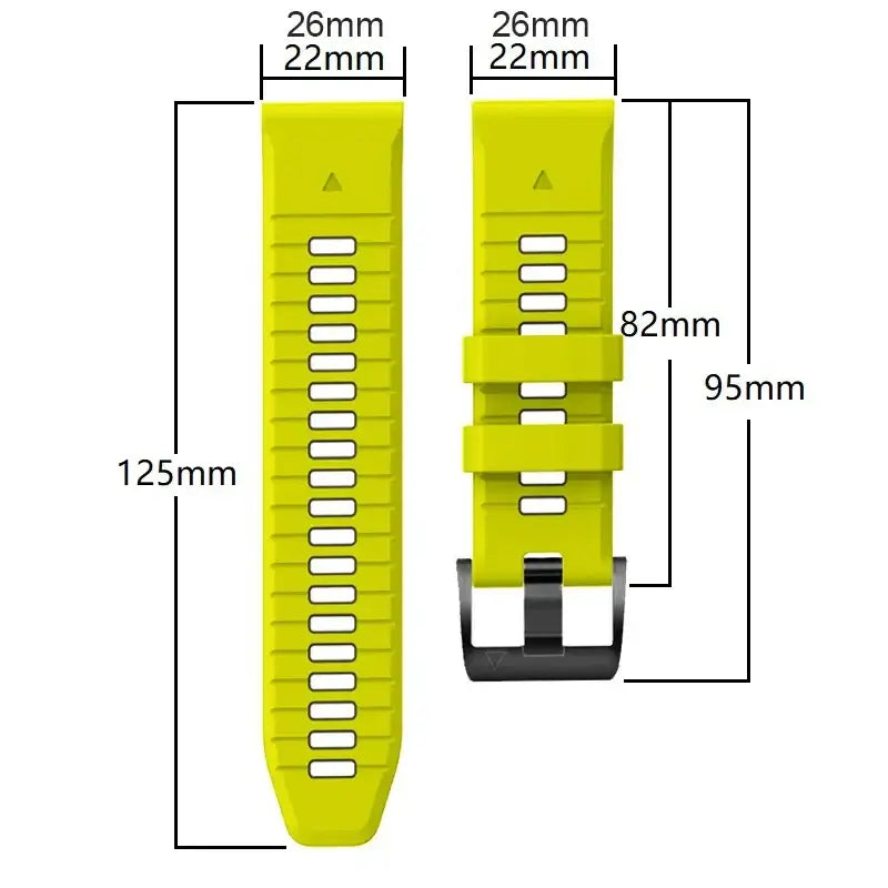 QuickFit Silicone Strap for the Garmin Flagship Models (2 sizes & 46 colours available) - TWS