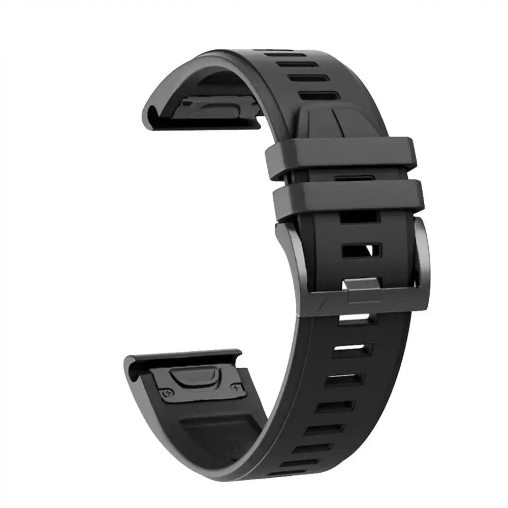 QuickFit Silicone Strap for the Garmin Flagship Models (2 sizes & 46 colours available) - Black / 26mm - TWS