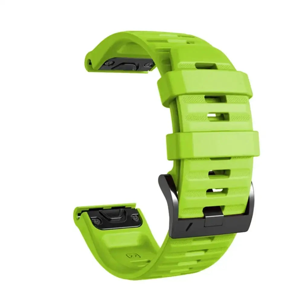 QuickFit Silicone Strap for the Garmin Flagship Models (2 sizes & 46 colours available) - Green 2 / 26mm - TWS