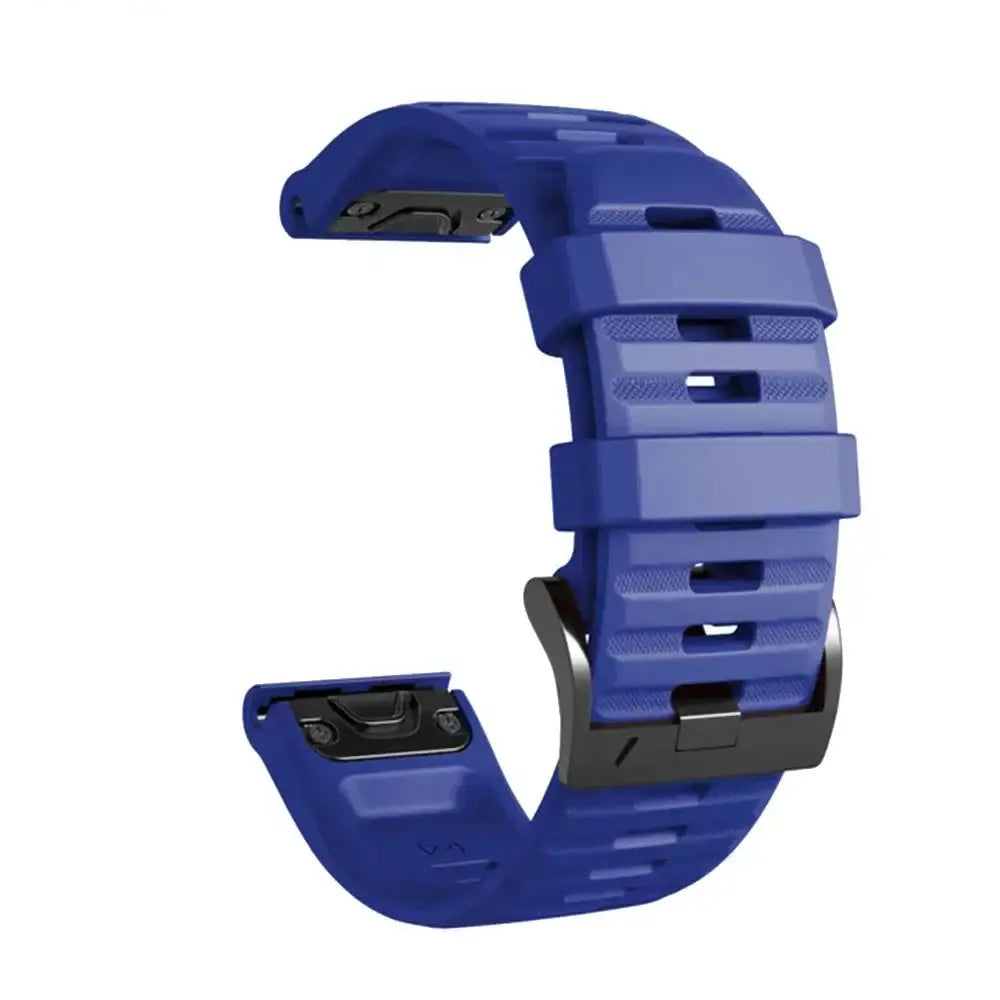 QuickFit Silicone Strap for the Garmin Flagship Models (2 sizes & 46 colours available) - Blue 2 / 26mm - TWS