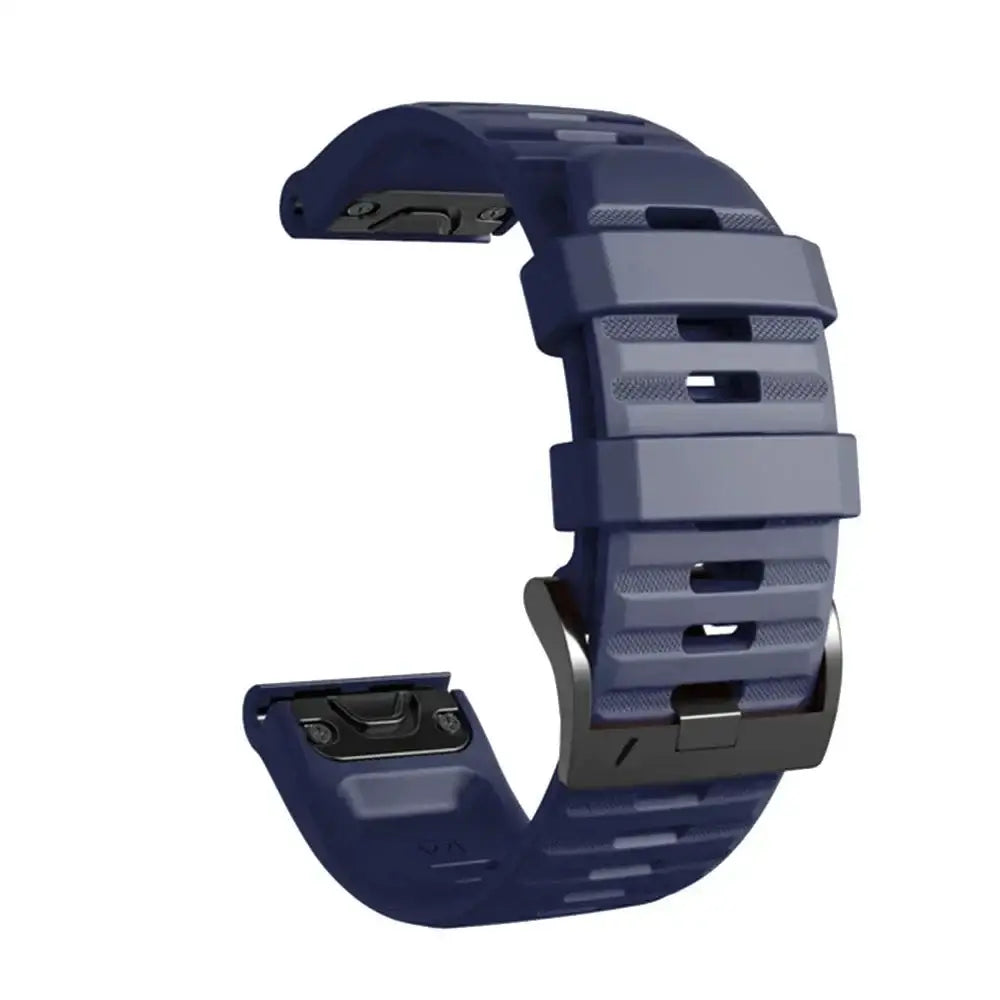 QuickFit Silicone Strap for the Garmin Flagship Models (2 sizes & 46 colours available) - Midnight Blue 2 / 26mm - TWS
