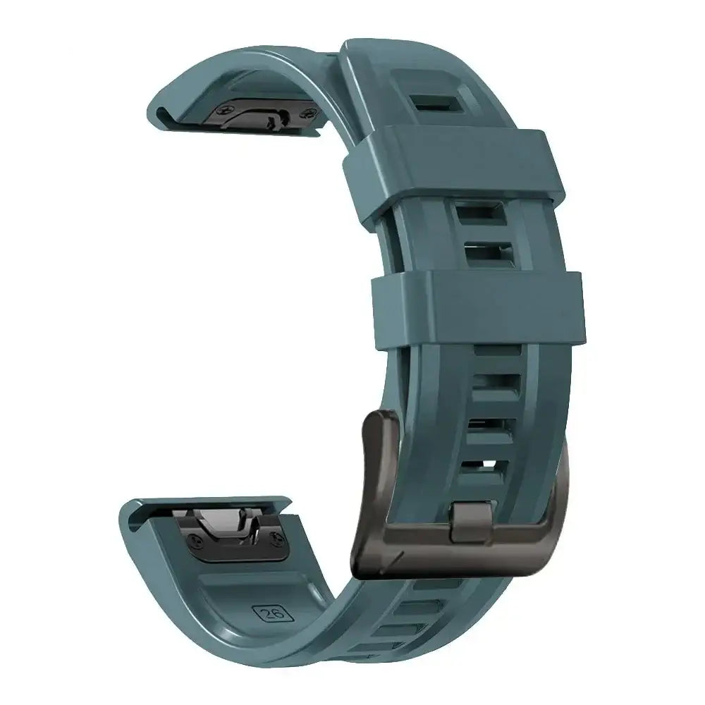 QuickFit Silicone Strap for the Garmin Flagship Models (2 sizes & 46 colours available) - Lake Blue 3 / 26mm - TWS