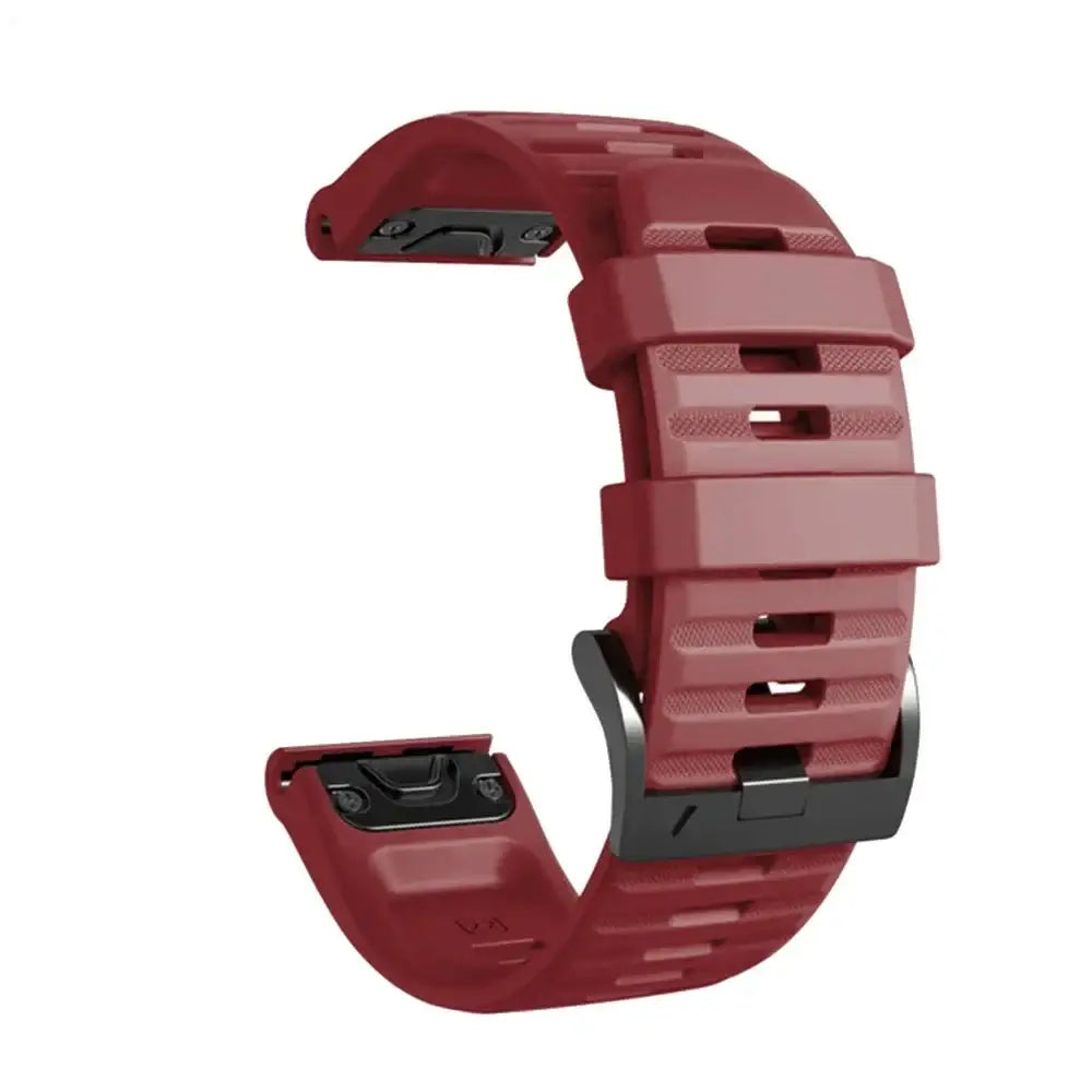 QuickFit Silicone Strap for the Garmin Flagship Models (2 sizes & 46 colours available) - Red 2 / 26mm - TWS