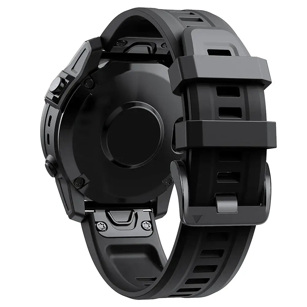 QuickFit Silicone Strap for the Garmin Forerunner 955 & 965 (available in 12 colours) - Black / Garmin Forerunner 955 &