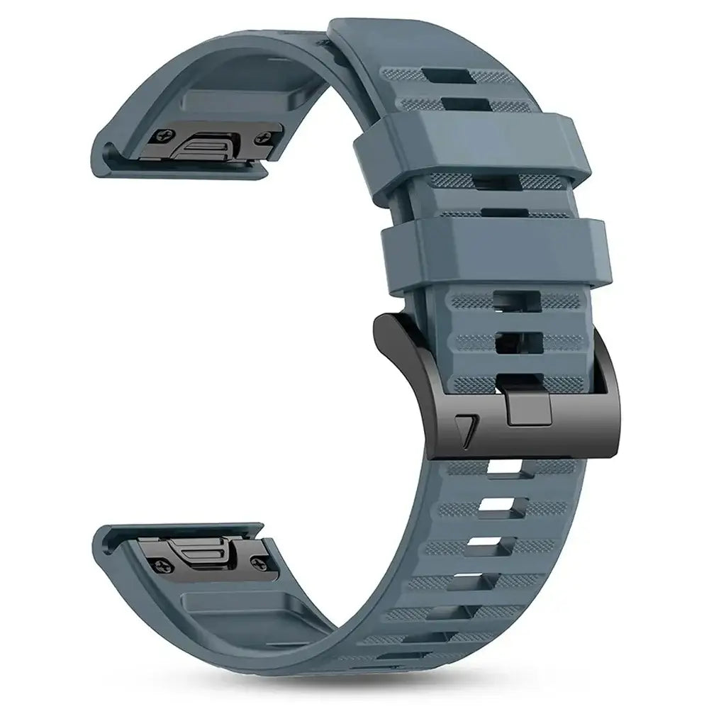 Quickfit Silicone Strap for the Garmin Watch Series (available of various range of models and 46 colours) - style1 Rock