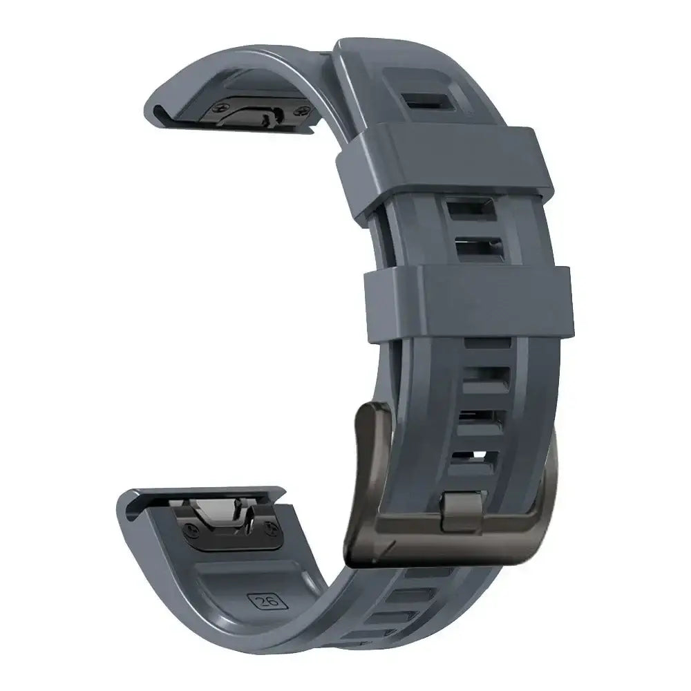 Quickfit Silicone Strap for the Garmin Watch Series (available of various range of models and 46 colours) - style3 Rock