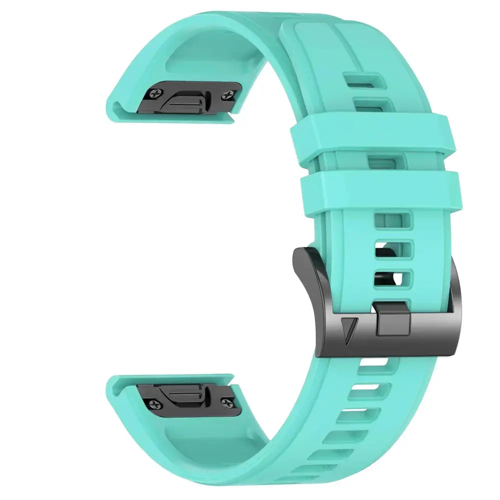 Quickfit Silicone Strap for the Garmin Watch Series (available of various range of models and 46 colours) - style2 Teal