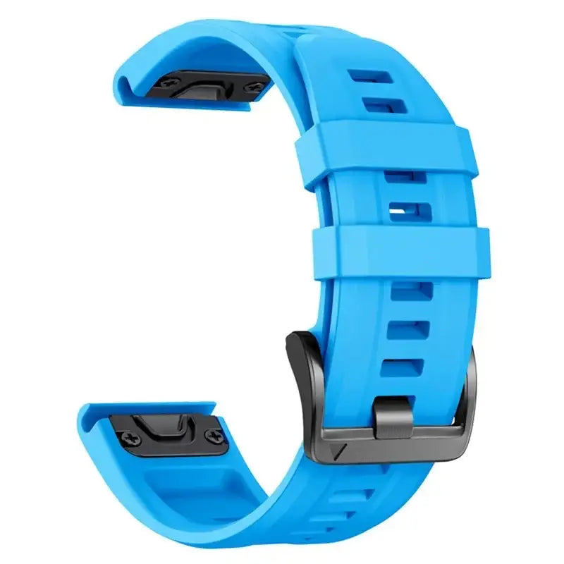 Quickfit Silicone Strap for the Garmin Watch Series (available of various range of models and 46 colours) - style3 Sky