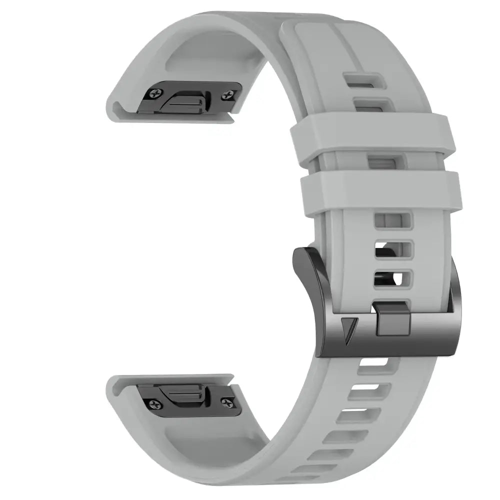 Quickfit Silicone Strap for the Garmin Watch Series (available of various range of models and 46 colours) - style2 Gray