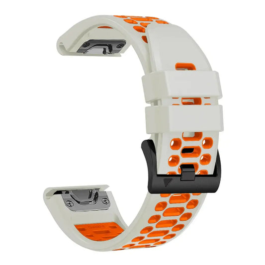 Quickfit Silicone Watch Band for a Range of Garmin Watches (22mm) (See list of models in the description)