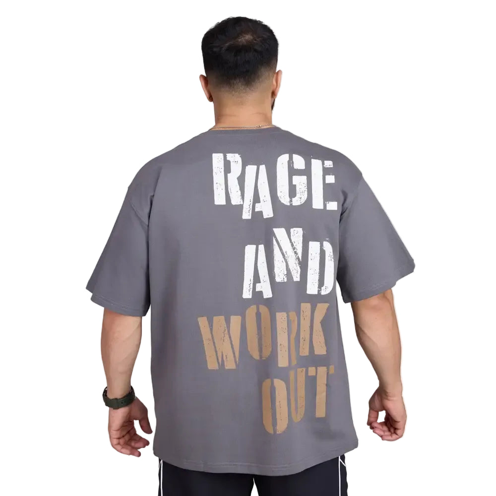 Rage Oversized T-shirts Charcoal